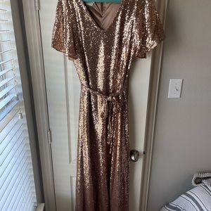 Revelry Reese Sequin Bridesmaid dress